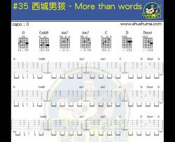 Westlife《More than words》吉他谱-Guitar Music Score