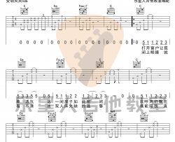 《需要人陪》吉他谱-王力宏-C调原版弹唱六线谱-高清图片谱