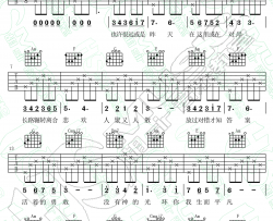 张杰,张碧晨《只要平凡》吉他谱(C调)-Guitar Music Score