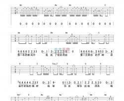 江映蓉《七月》吉他谱-Guitar Music Score