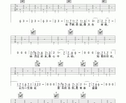 王菲《致青春》吉他谱-Guitar Music Score