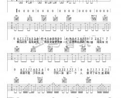黄诗扶《九万字》吉他谱(C调)-Guitar Music Score