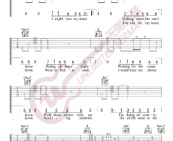 《Comethru》吉他谱-Jeremy Zucker-C调弹唱六线谱-高清图片谱