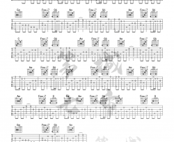 火红的萨日朗指弹谱-C调(和弦+旋律)练习-吉他独奏谱
