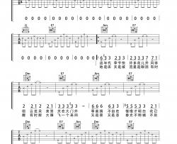 丽江小倩《红蔷薇》吉他谱(C调)-Guitar Music Score