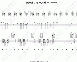 Carpenters《Top Of The World》吉他谱(C调)-Guitar Music Score