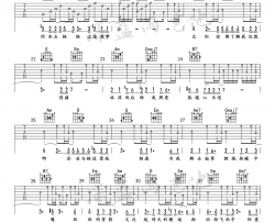 黄凯芹《雨中的恋人们》吉他谱(A调)-Guitar Music Score