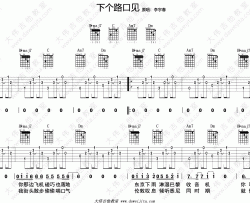 李宇春《下个路口见》吉他谱(F调)-Guitar Music Score