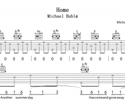 《Home》吉他谱_ Michael Bublé_G调吉他弹唱谱