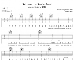 Welcome to Wonderland吉他谱-Anson Seabra-C调原版