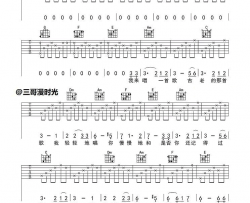 《闪亮的日子》吉他谱-罗大佑/三哥-C调弹唱六线谱-高清图片谱