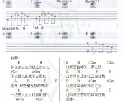 纣王老胡《自然与你有关》吉他谱(E调)-Guitar Music Score