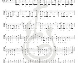 七里香指弹吉他谱-简单版独奏六线谱-附演示教学