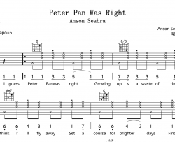 Peter Pan Was Righ吉他谱_Anson Seabra_C调六线谱