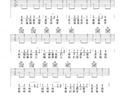 儿童歌曲《哇哈哈》吉他谱-Guitar Music Score