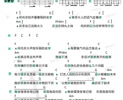 焦迈奇《我的名字》吉他谱(C调)-Guitar Music Score