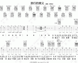 陈绮贞《旅行的意义》吉他谱(D调)-Guitar Music Score