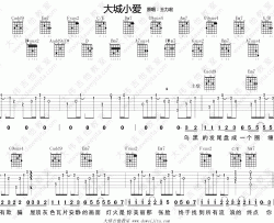 王力宏《大城小爱》吉他谱(C转D调)-Guitar Music Score