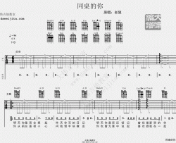 老狼《同桌的你 新编 》吉他谱(D调)-Guitar Music Score