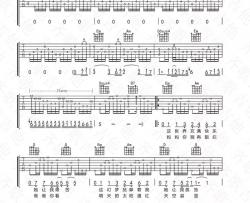 高旗&超载《距离》吉他谱(G转C调) -Guitar Music Score