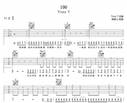 100吉他谱-Tizzy T-C调指法吉他六线谱
