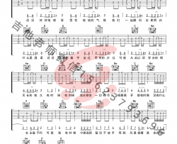 红豆指弹吉他谱-王菲-《红豆》简单版独奏六线谱-指弹吉他教学