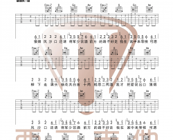 半阳《我的将军啊》吉他谱(C调)-Guitar Music Score