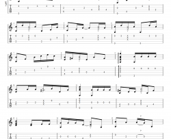 名曲《清新的小女孩 指弹 》吉他谱(G调)-Guitar Music Score