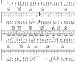 周杰伦《上海1943》吉他谱-C调原版六线谱-弹唱图片谱