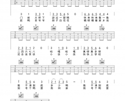 儿童歌曲《数鸭子》吉他谱-Guitar Music Score