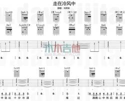 刘思涵《走在冷风中》吉他谱(A调)-Guitar Music Score