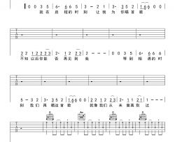 启程吉他谱-G调-水木年华-原版六线谱-图片谱