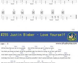 Justin,Bieber《Love Yourself》吉他谱-Guitar Music Score