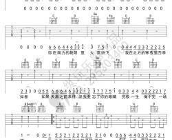 南山南吉他谱-马頔(张磊)-南山南图片谱高清版