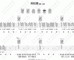 贰佰《阿拉善》吉他谱(C调)-Guitar Music Score