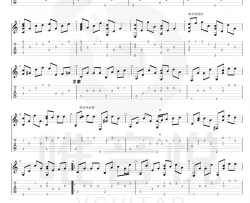 蒲公英的约定指弹谱-简单版-周杰伦-吉他独奏谱