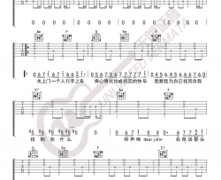 Dear John 吉他谱-比莉-C调弹唱谱-完整六线谱