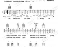 圣诞歌曲《Winter Wonderland》吉他谱-Guitar Music Score