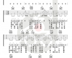 晓月老板《探清水河》吉他谱(降B调)-Guitar Music Score