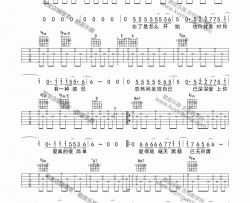 陶喆《爱很简单》吉他谱(A调)-Guitar Music Score