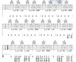 人生海海吉他谱-五月天-图片六线谱