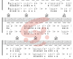 《十一种孤独》吉他谱-宿羽阳-C调简单版弹唱谱-高清六线谱