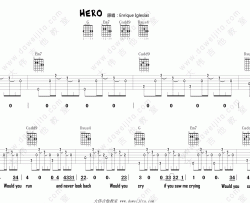 Enrique,Iglesias《HERO》吉他谱(G调)-Guitar Music Score
