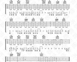 张学友《等风雨经过》吉他谱(E调)-Guitar Music Score