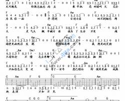 陈奕迅《不如不见》吉他谱-Guitar Music Score