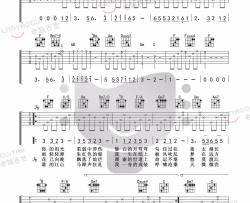 周杰伦《菊花台》吉他谱(F调)-Guitar Music Score