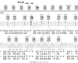 马頔《南山南》吉他谱(B调)-Guitar Music Score