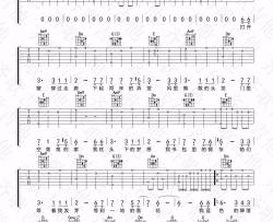 周深《蓝色降落伞》吉他谱-Guitar Music Score