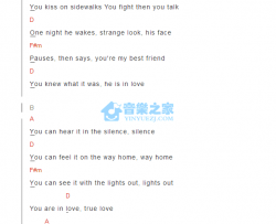 you are in love吉他谱 C调和弦谱_音乐之家编配_Taylor Swift