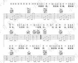 好妹妹乐队《西窗的雨》吉他谱(A调)-Guitar Music Score
